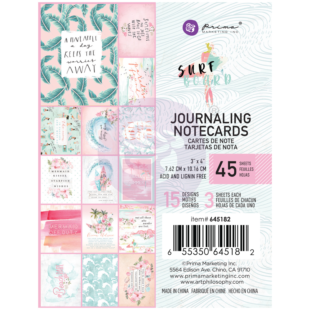 Surfboard kollekció 3x4 Journaling Cards
