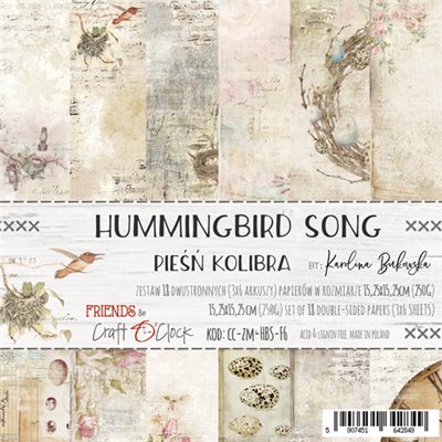 Hummingbird Song - papírkészlet 15,25x15,25cm