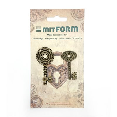 Mitform Keys 3 Metal Embellishments