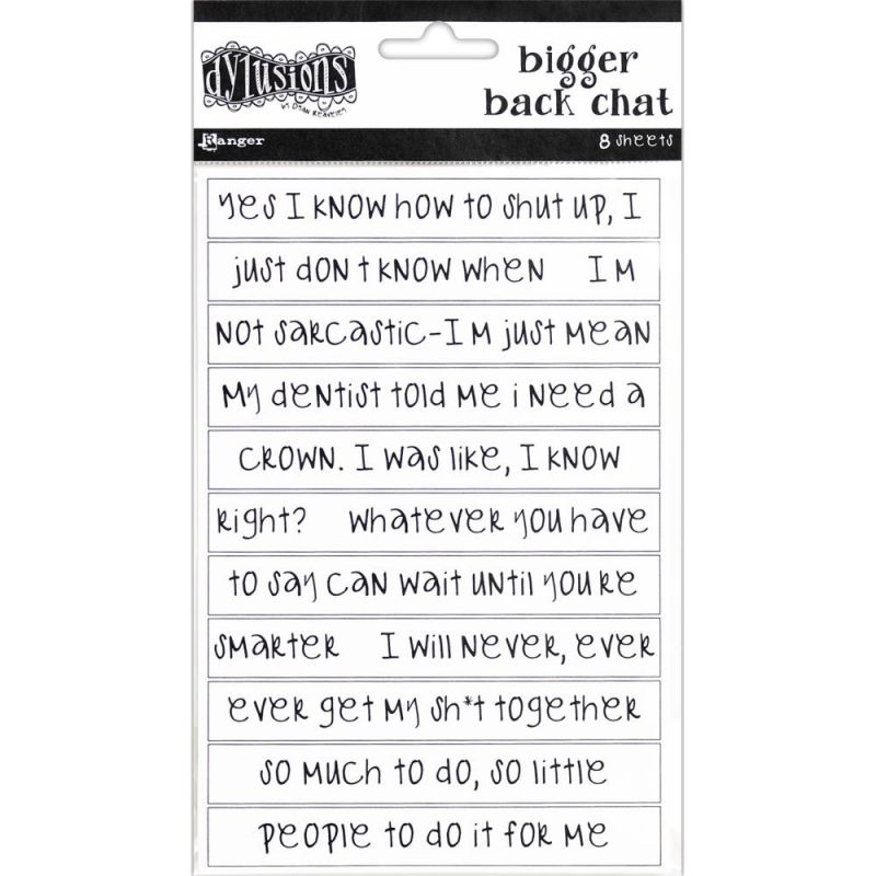 Dyan Reaveley's Dylusions Bigger Back Chat Stickers des.1