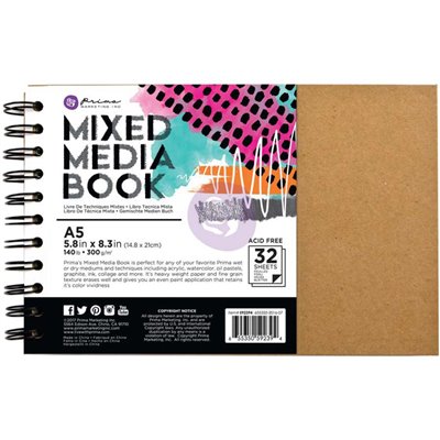 Prima Marketing Mixed Media A5 Spiral Bound Kraft Book