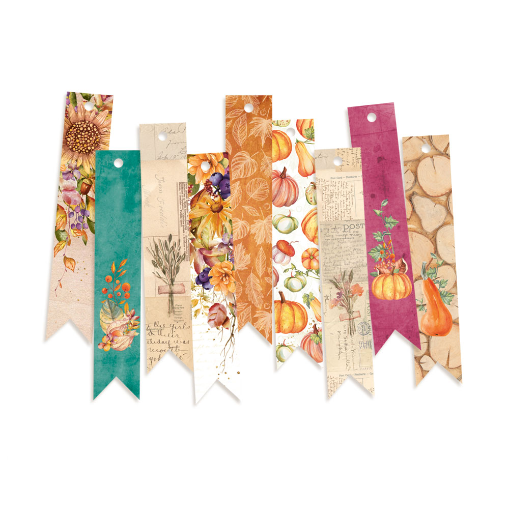 The Four Seasons - Autumn - dekorációs címkék 03 - 9 db