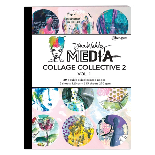Dina Wakley Media Mixed Media Collage Collective des.2. vol.1.