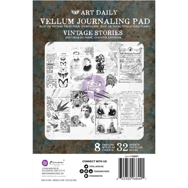 Finnabair - Art Daily Velum Pad - Vintage Stories