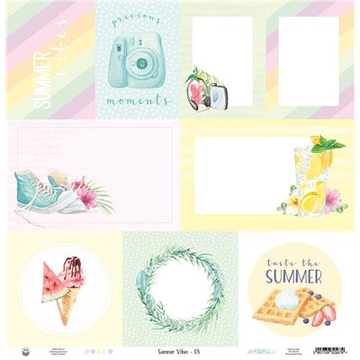 Summer vibes - kivágóív kártyák 12x12"