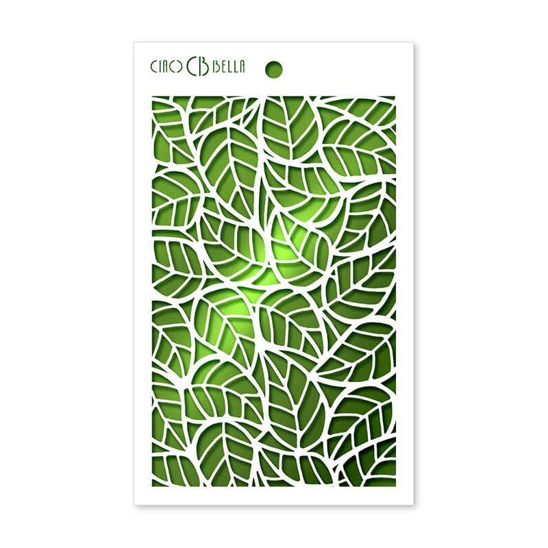 Textúra stencil 5"x8" - Leaves