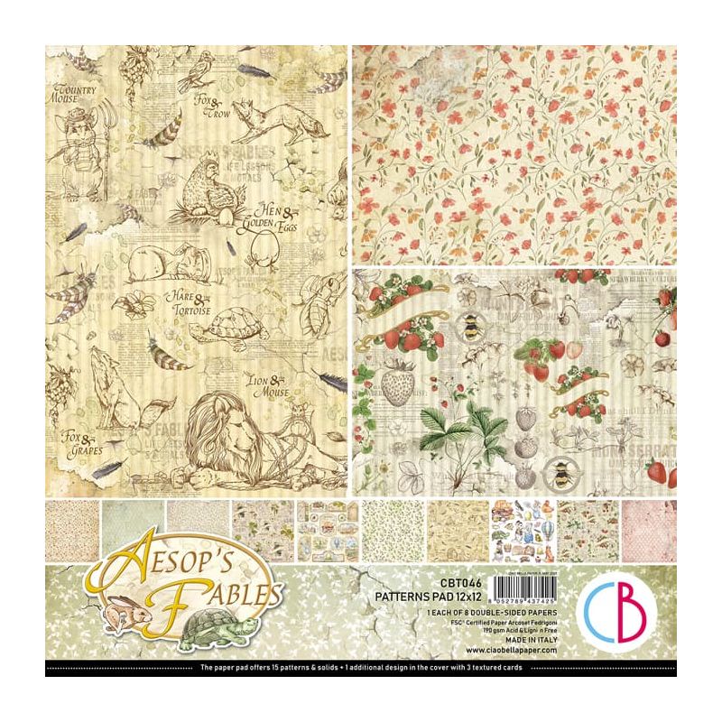 Aesop's Fables Patterns Pad 12"x12"