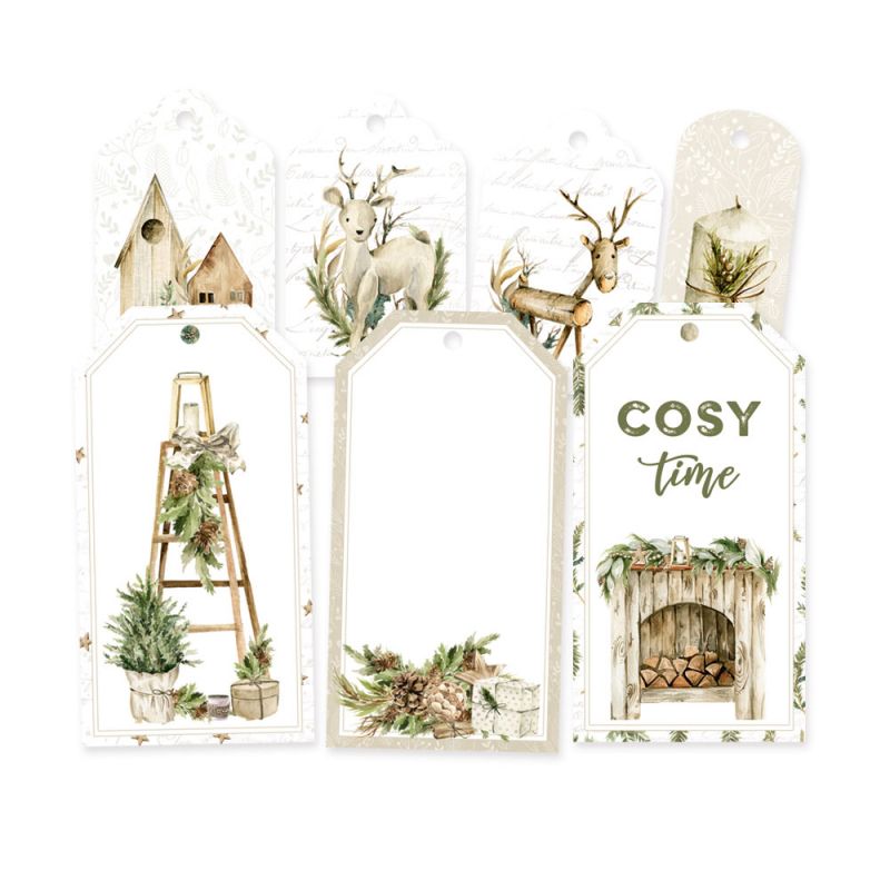 Cosy Winter - dekorációs címkék 03 - 7 db