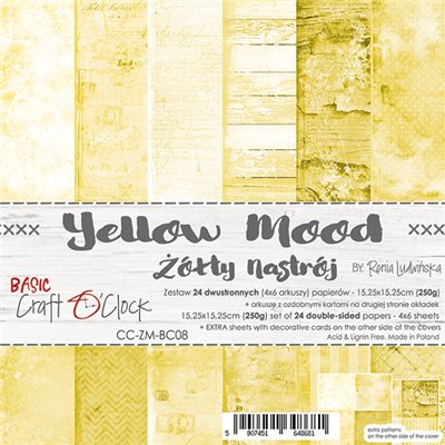 Yellow Mood - Basic set - papírkészlet 15,25 x 15,25 cm
