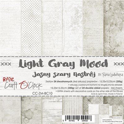 Light Gray Mood - Basic set - papírkészlet 15,25 x 15,25 cm