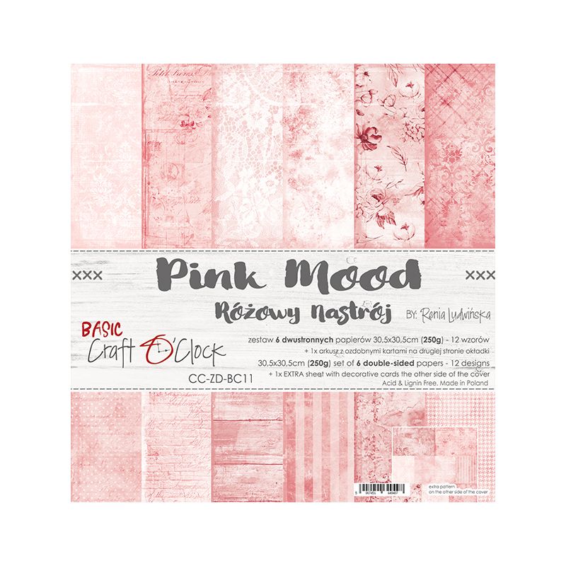 Pink Mood - Basic set - papírkészlet 30,5x30,5cm