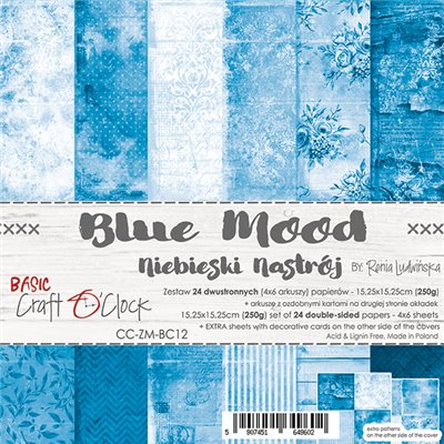 Blue Mood - Basic set - papírkészlet 15,25 x 15,25 cm