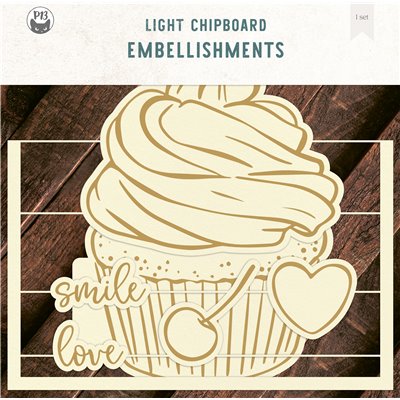 Chipboard alap - Cupcake 12"