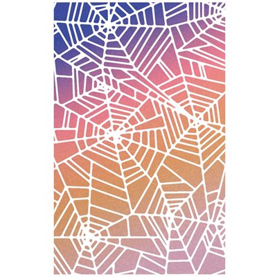 Textúra stencil 5"x8" - Spider Net des.2