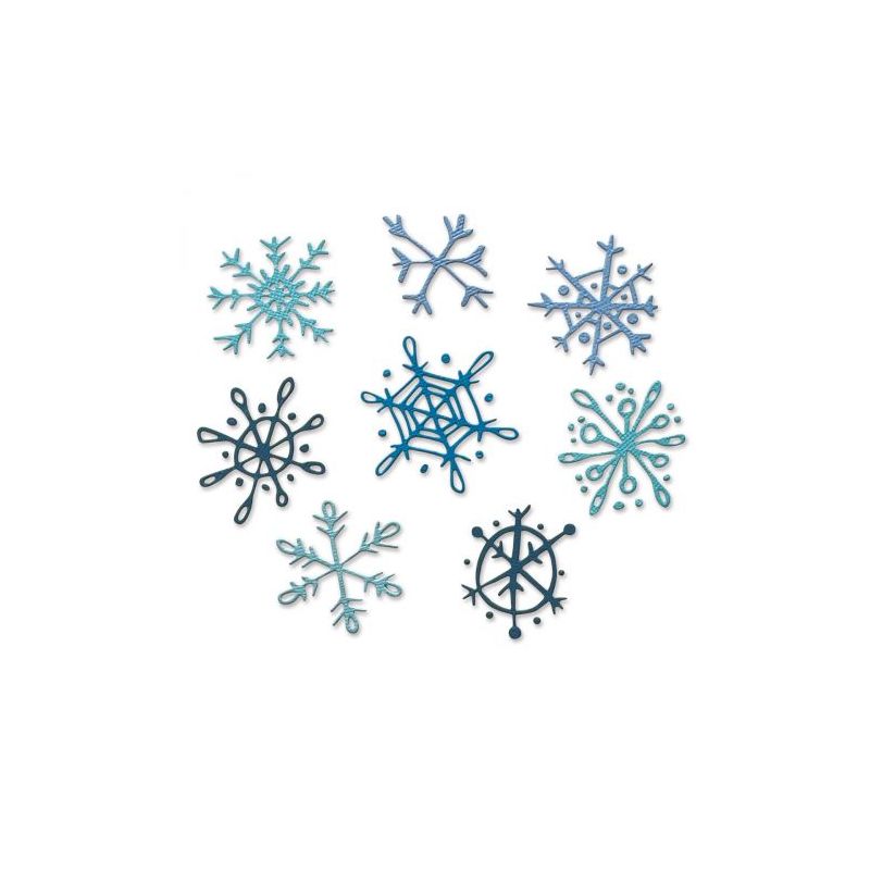 Sizzix Thinlits Vágókés Szett - Scribbly snowflakes