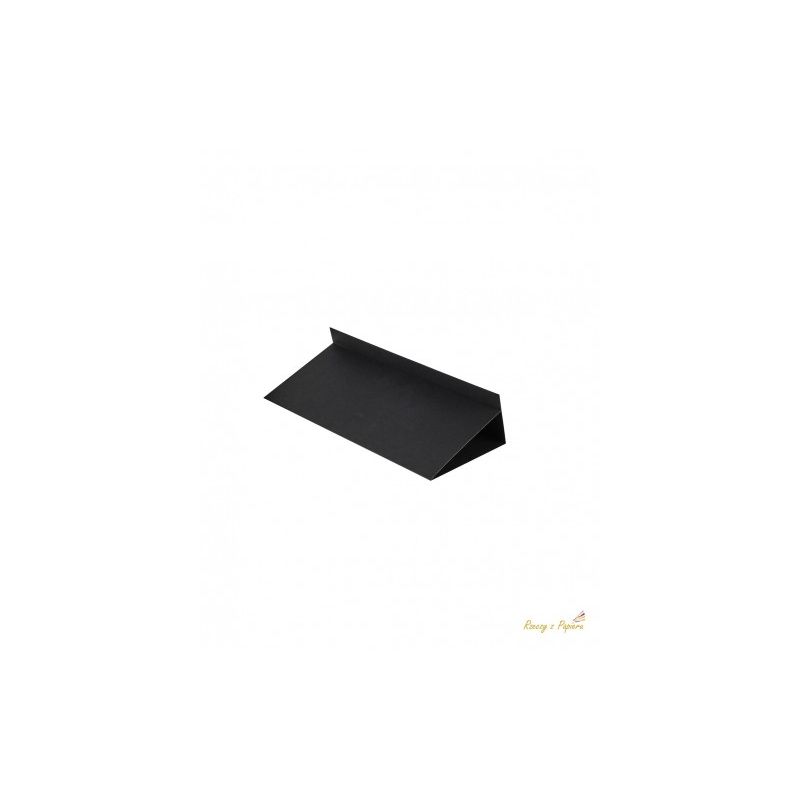 Átlapolós képeslap kártya - fekete 10x21 cm - 5 db