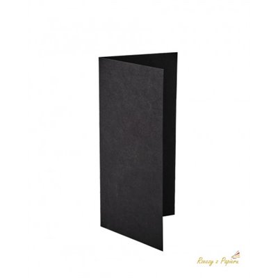 Képeslap kártya - fekete, 10x21 cm - 5 db