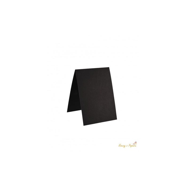 Képeslap kártya - felfelé nyíló, fekete, 11,4x16,2 cm - 5 db