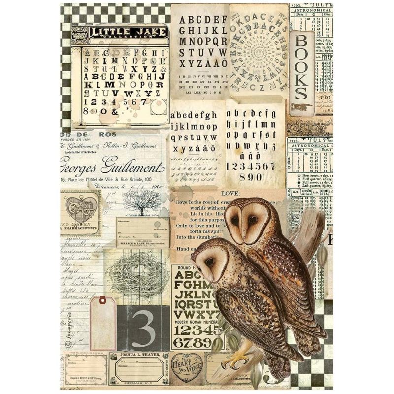 Alchemy Owls rizspapír A4 (6db)