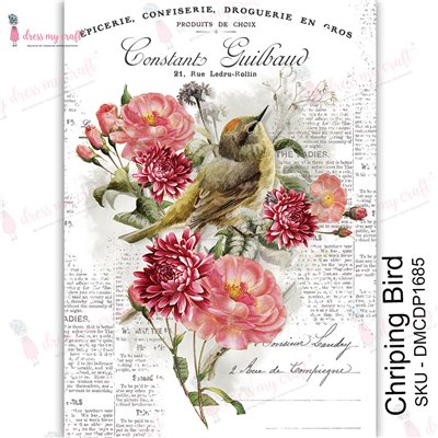 Dress My Craft - Chirping Bird transzferfólia A4