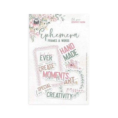 Let your creativity bloom - Frames and Words ephemera - 13 db