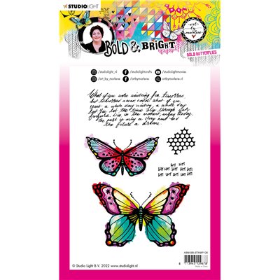 Art By Marlene - Bold & Bright - Bold butterflies - szilikonbélyegző des.126