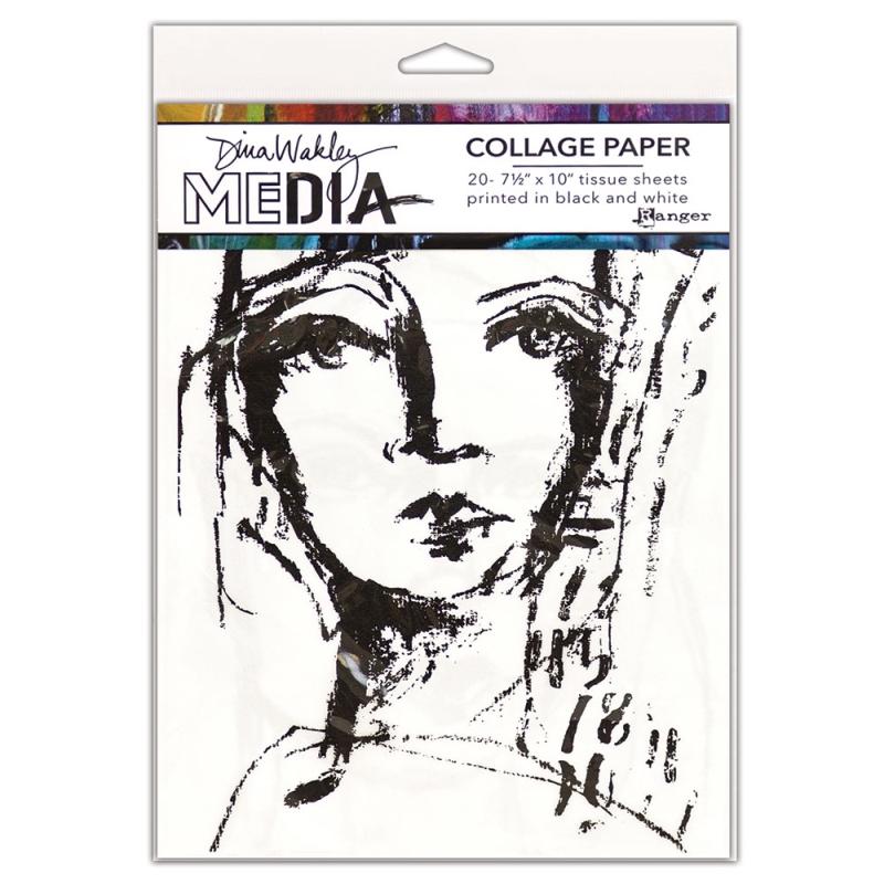 Dina Wakley Media Collage Paper - Paper Faces