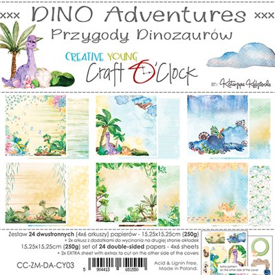 Dino Adventures - papírkészlet 15,25 x 15,25 cm