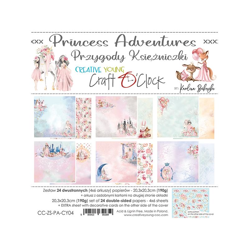 Princess Adventures - papírkészlet 20,3 x 20,3 cm
