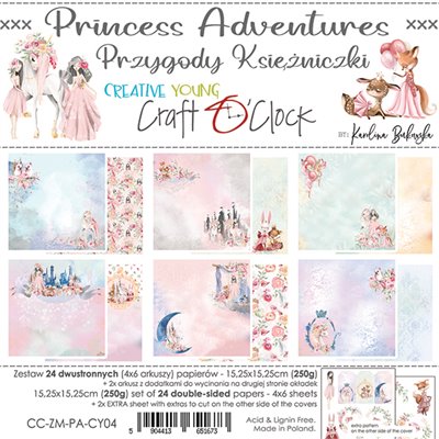 Princess Adventures - papírkészlet 15,25 x 15,25 cm