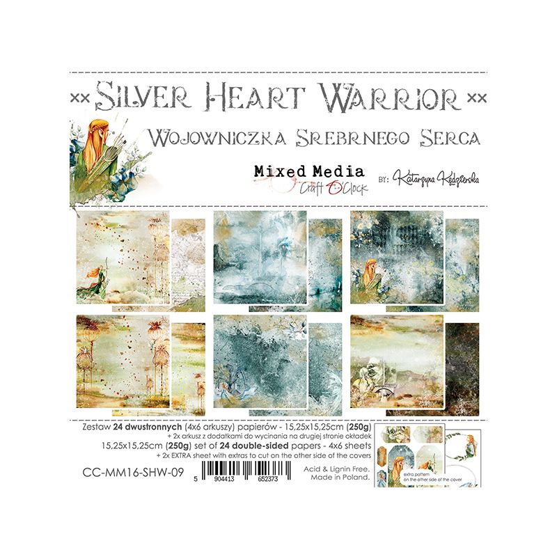 Silver Heart Warrior - papírkészlet 15,25 x 15,25 cm
