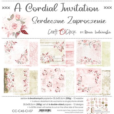 Cordial Invitation - papírkészlet 30,5x30,5cm