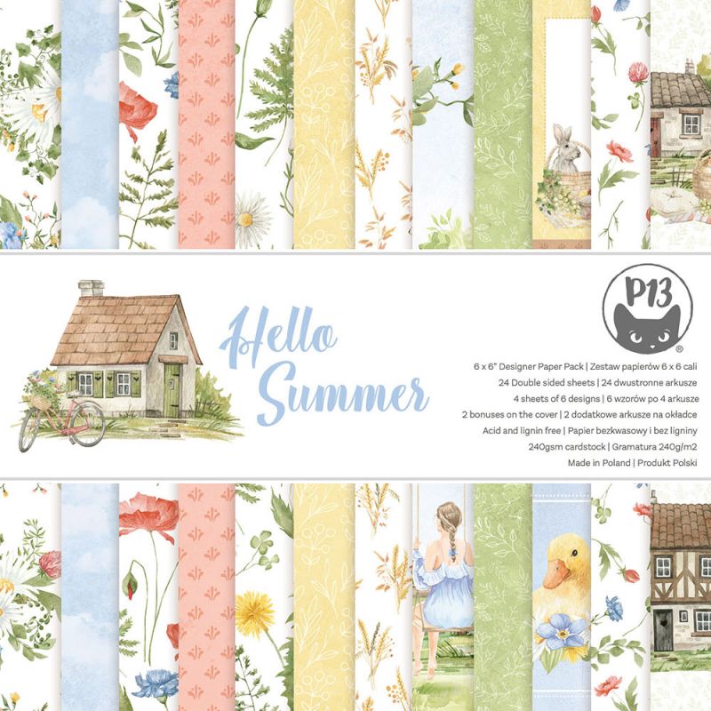 Hello Summer - 6"-es kollekció (24 db 2 oldalas papír + 2 db kivágóív)