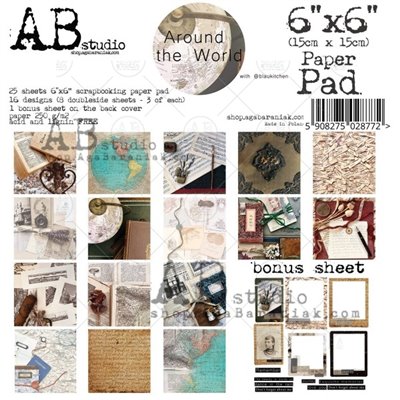 Around the world 6"-es scrapbook papír kollekció