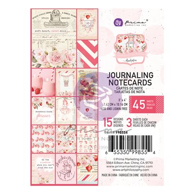Strawberry Milkshake kollekció Journaling Cards - 3"x4" , 45 lap
