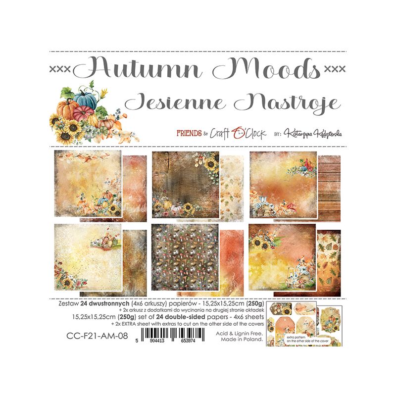 Autumn Moods - papírkészlet 15,25 x 15,25 cm