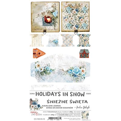 Holidays in Snow - Junk Journal kivágóív szett