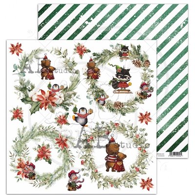Simple story: Christmas - "Bears and wreaths" - sheet 8