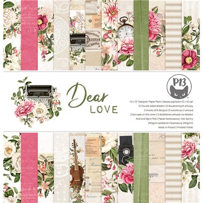 Dear Love - 12"-es maxi kollekció (12 db 2 oldalas papír + 2 db kivágóív)