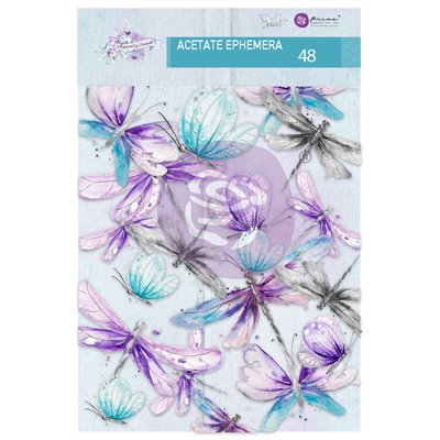 Aquarelle Dreams kollekció - acetát ephemera szett - Dragonflies - 48 db