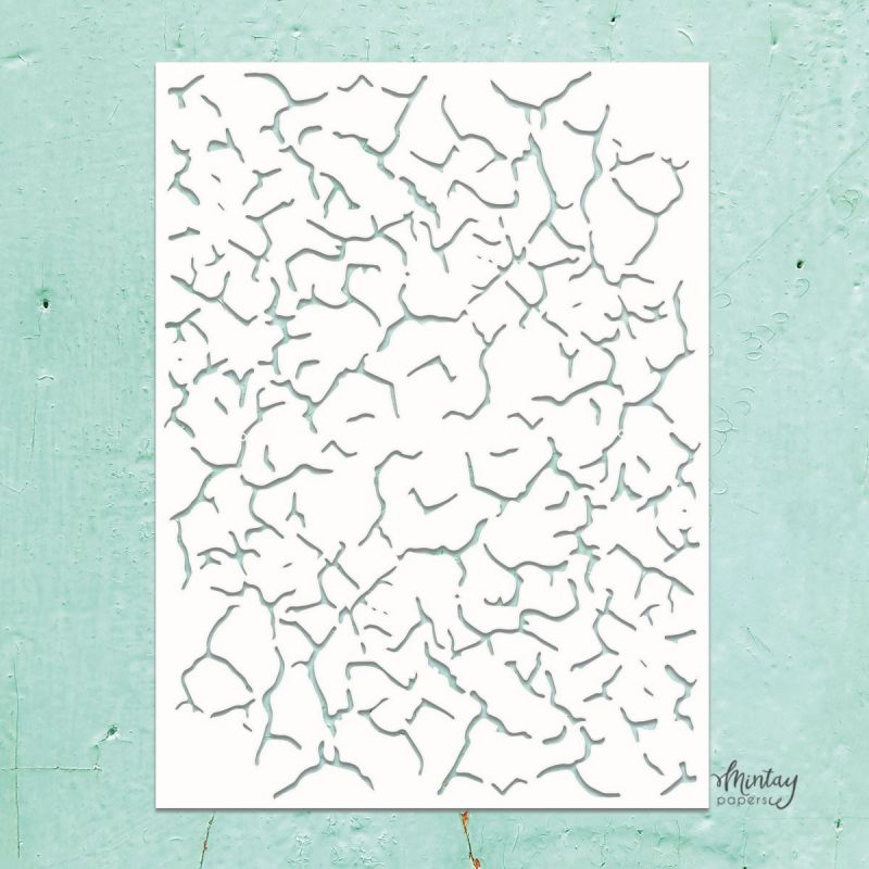 Mintay Kreativa - 6 x 8 Stencil - Crackle