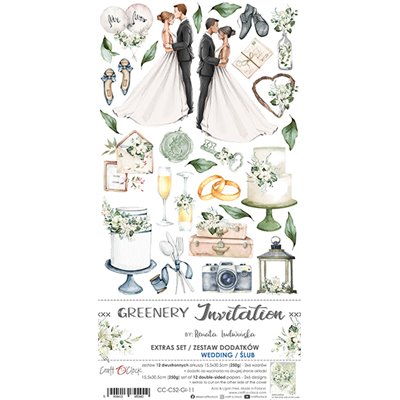 Greenery Invitation Wedding extra szett