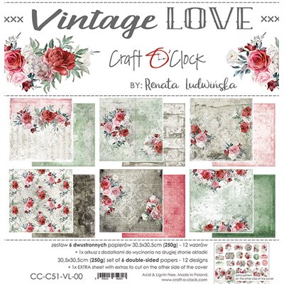 Vintage Love - papírkészlet 30,5x30,5cm