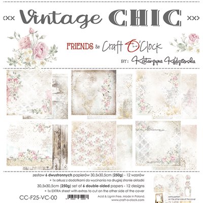 Vintage Chic - papírkészlet 30,5x30,5cm