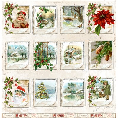 Art Journal Christmas 2 - kártyák kivágóív