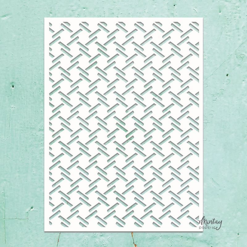 Mintay Kreativa - 6 x 8 Stencil - Checkered Plate