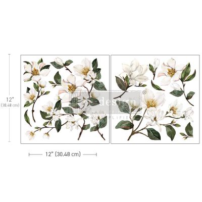 Re-Design with Prima Magnolia Garden 12x12 Inch transzferfólia