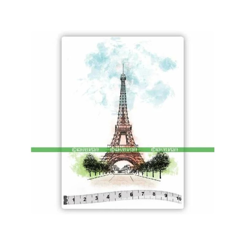 Katzelkraft - Eiffel Trocadero gumibélyegző
