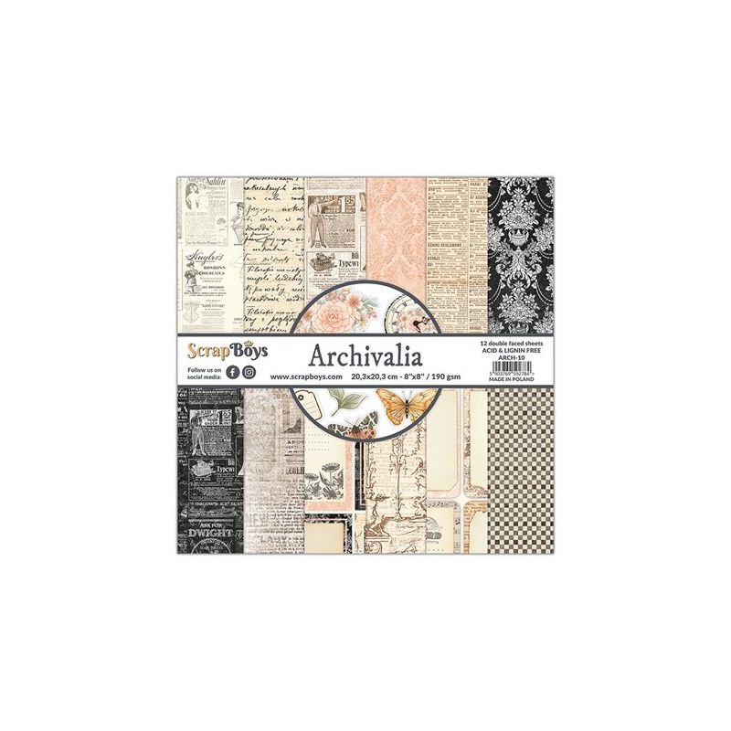 Archivalia kollekció - 8"x8" - 12 lap