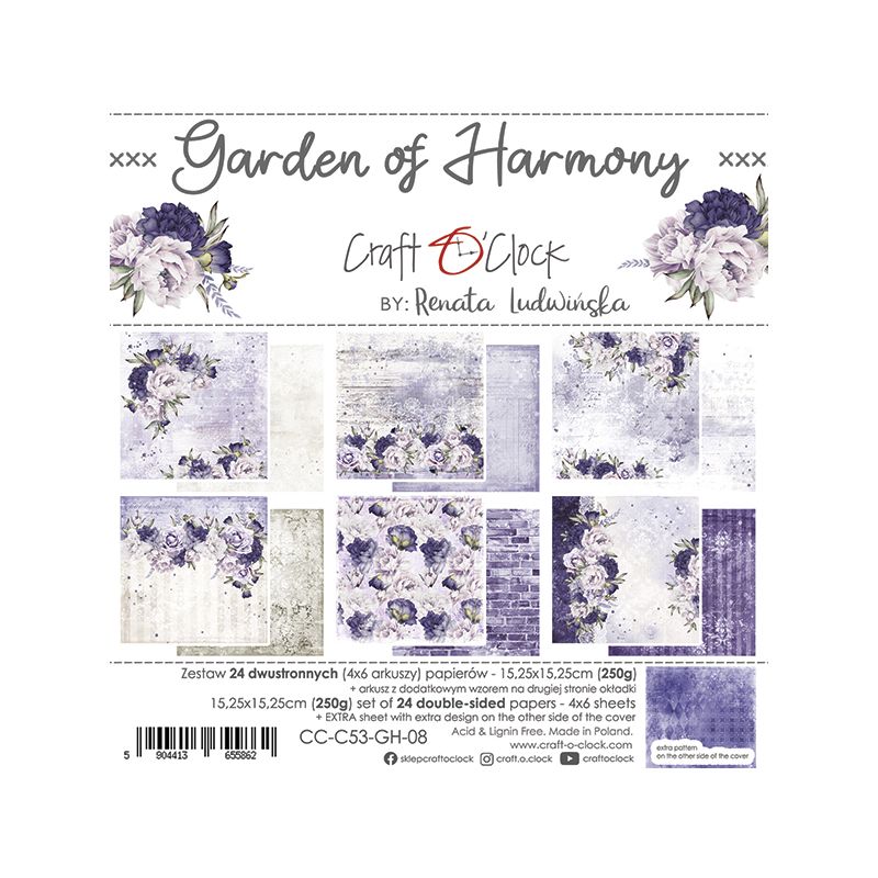 Garden of Harmony - papírkészlet 15,25 x 15,25 cm